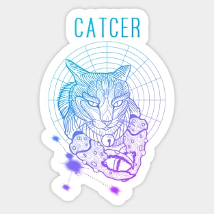 A zodiac cattery: cancer - catcer Sticker